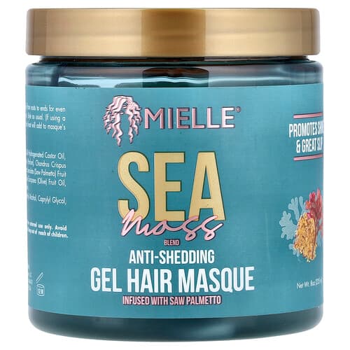 Mielle, Anti-Shedding Gel Hair Masque, Sea Moss Blend, 8 oz (235 ml)