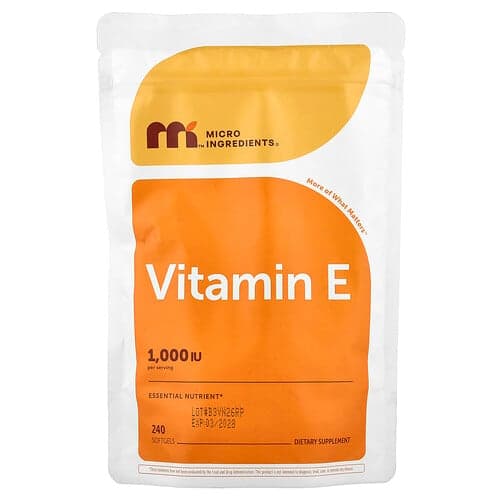 Micro Ingredients, Vitamin E, 240 Softgels (500 IU per Softgel)