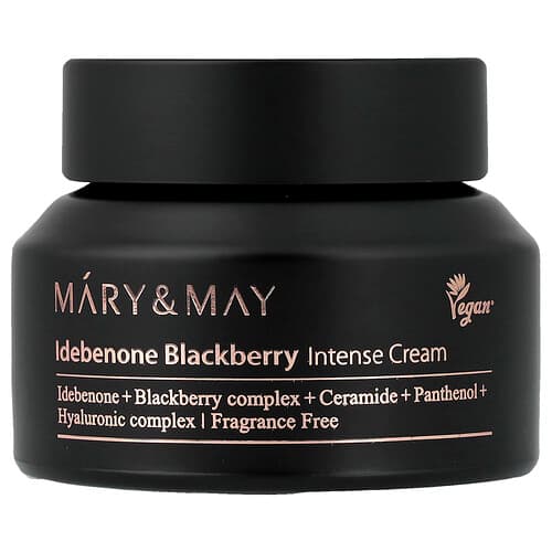 Mary & May, Idebenone Blackberry Intense Cream, Fragrance Free, 2.46 oz (70 g)