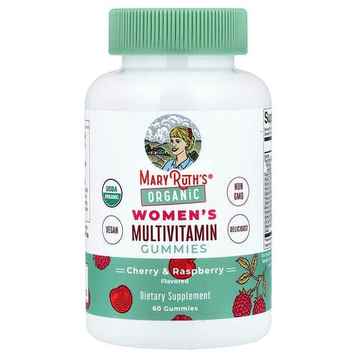 MaryRuth's, Organic Women's Multivitamin Gummies, Cherry & Raspberry, 60 Gummies