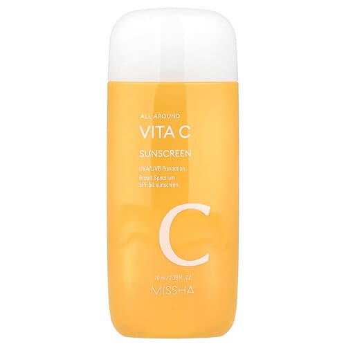 Missha, All Around Vita C Sunscreen, SPF 50, 2.36 fl oz (70 ml)