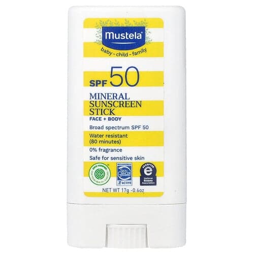 Mustela, Mineral Sunscreen Stick, SPF 50, 0.6 oz (17 g)