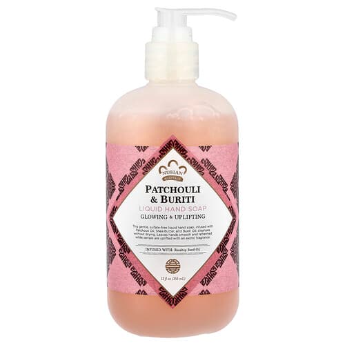 Nubian Heritage, Liquid Hand Soap, Patchouli & Buriti, 12 fl oz (355 ml)