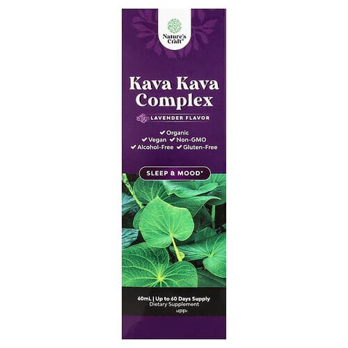 Nature's Craft, Organic Kava Kava Complex, Alcohol-Free, Lavender, 60 ml