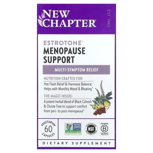 New Chapter, Estrotone™, Menopause Support, 60 Vegetarian Capsules