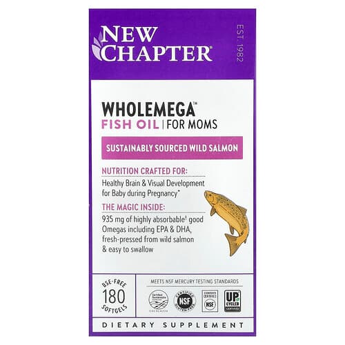 New Chapter, Wholemega™ Fish Oil For Moms, 180 Softgels