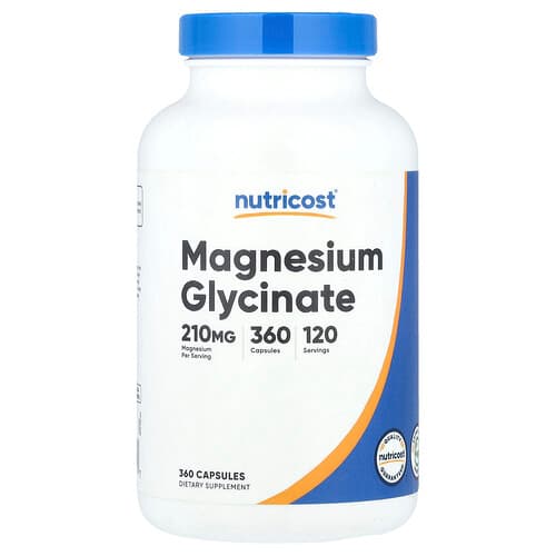 Nutricost, Magnesium Glycinate, 360 Capsules (70 mg per Capsule)