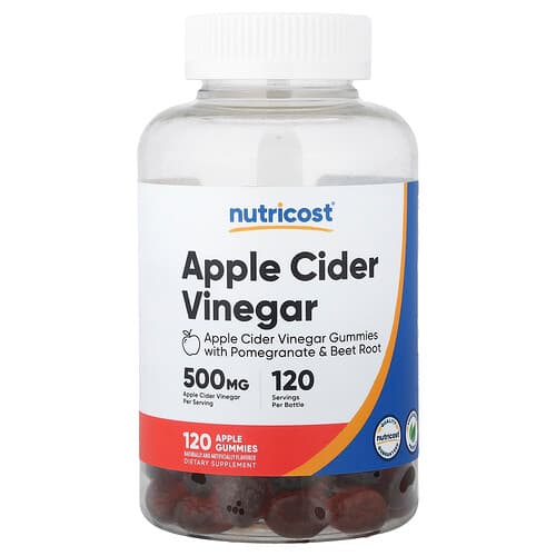 Nutricost, Apple Cider Vinegar Gummies, Apple, 120 Gummies
