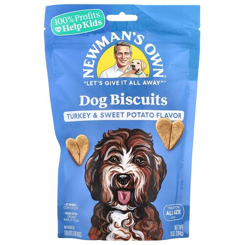 Newman's Own Organics, Dog Biscuits, All Size Dogs, Turkey and Sweet Potato, 10 oz (284 g)