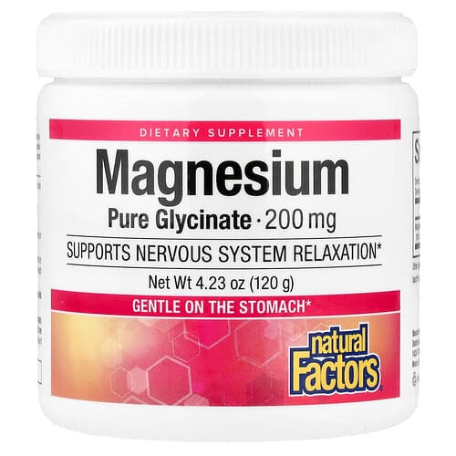Natural Factors, Magnesium Pure Glycinate, 4.23 oz (120 g)