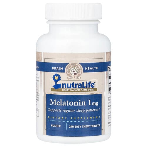 NutraLife, Melatonin, 1 mg, 240 Easy Chew Tablets