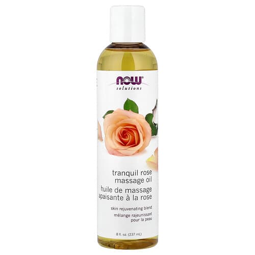 NOW Foods, Solutions, Tranquil Rose Massage Oil, 8 fl oz (237 ml)