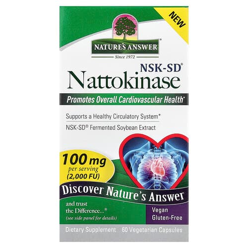 Nature's Answer, NSK-SD®, Nattokinase, 100 mg (2,000 FU), 60 Vegetarian Capsules