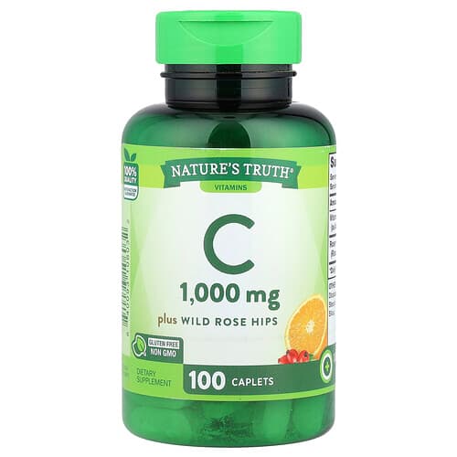 Nature's Truth, Vitamin C Plus Wild Rose Hips, 100 Caplets