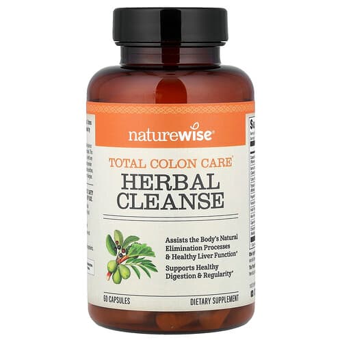 NatureWise, Total Colon Care, Herbal Detox & Cleanse, 60 Vegan Capsules