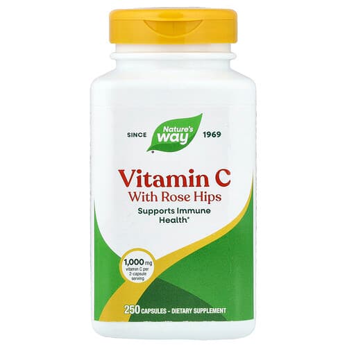 Nature's Way, Vitamin C with Rose Hips, 250 Capsules