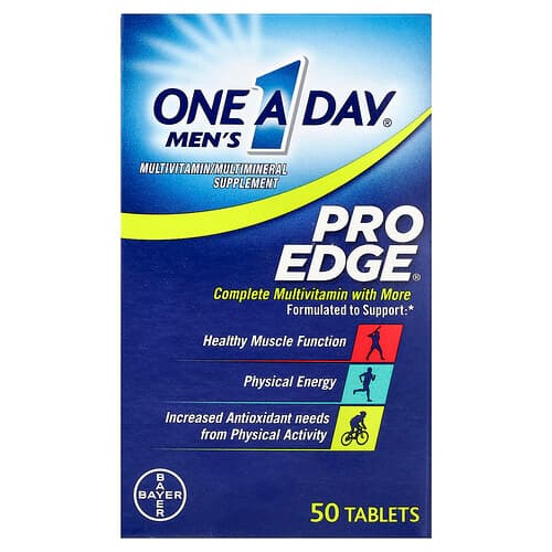 One-A-Day, Men's Pro Edge®, Complete Multivitamin with More, 50 Tablets