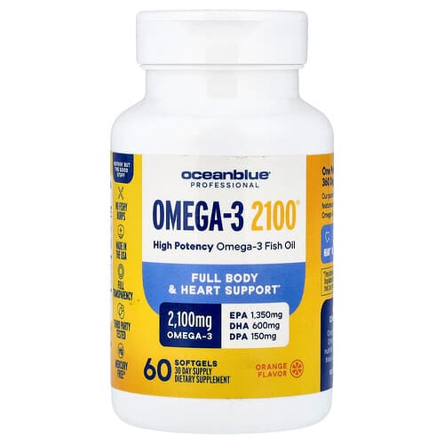 OceanBlue, Professional, Omega-3 2100®, Orange, 60 Softgels (1,050 mg per Softgel)