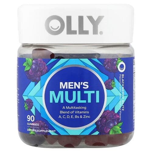 OLLY, Men's Multi Gummies, Blackberry Blitz, 90 Gummies