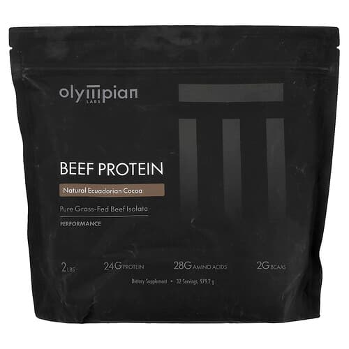 Olympian Labs, Beef Protein Isolate, Natural Ecuadorian Cocoa, 2 lbs (979.2 g)