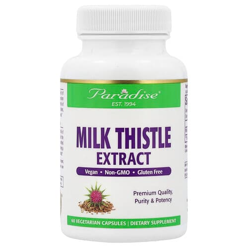 Paradise Herbs, Milk Thistle Extract, 60 Vegetarian Capsules (250 mg per Capsule)