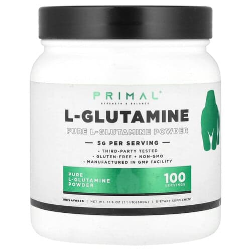 PrePrimal, L-Glutamine Powder, Unflavored, 17.6 oz (500 g)