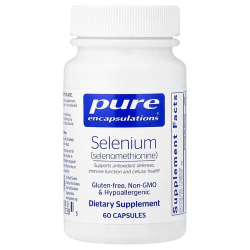 Pure Encapsulations, Selenium (Selenomethionine), 60 Capsules (200 mg per Capsule)