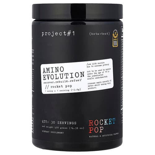 Project 1 Nutrition, Amino Evolution, Rocket Pop, 14.39 oz (408 g)