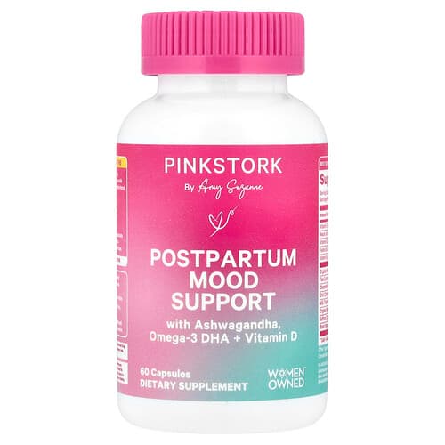 Pink Stork, Postpartum Mood Support, 60 Capsules