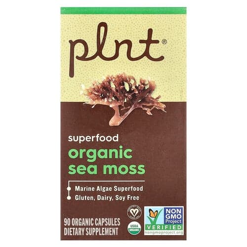 Plnt, Organic Sea Moss, 90 Organic Capsules