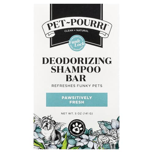 Poo-Pourri, Pet-Pourri™, Deodorizing Shampoo Bar, Pawsitively Fresh, 5 oz (141 g)