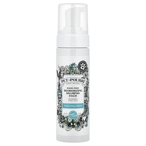 Poo-Pourri, Pet-Pourri™, Rinse-Free Deodorizing Shampoo Foam, Pawsitively Fresh, 6 fl oz (177 ml)