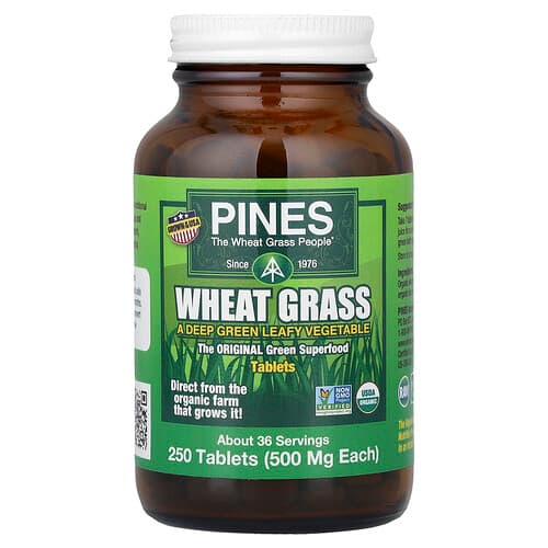 Pines International, Wheat Grass, 250 Tablets