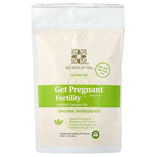 Secrets of Tea, Get Pregnant Fertility™ Tea, Peppermint, Caffeine Free, 20 Unbleached Tea Bags, 1.47 oz (41 g)
