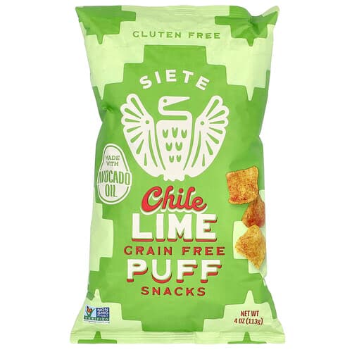 Siete, Grain Free Puff Snacks, Chile Lime, 4 oz (113 g)