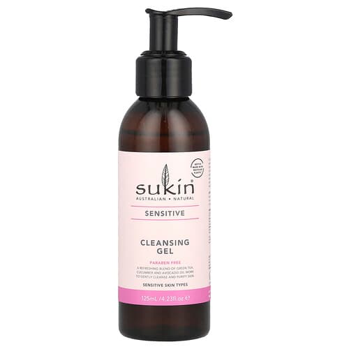 Sukin, Cleansing Gel, Sensitive, 4.23 fl oz (125 ml)