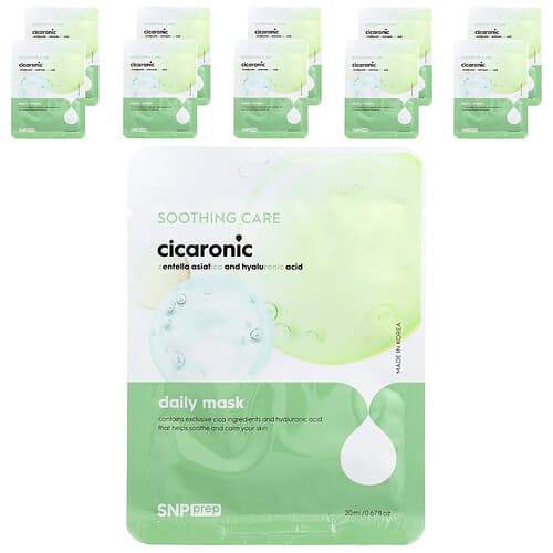 SNP, Daily Beauty Mask, Cicaronic, 10 Sheets, 0.67 fl oz (20 ml) Each