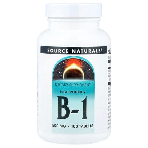 Source Naturals, Vitamin B-1, High Potency , 500 mg, 100 Tablets
