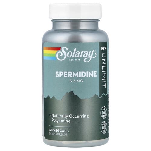 Solaray, Unlimit, Spermidine, 3.3 mg, 60 VegCaps