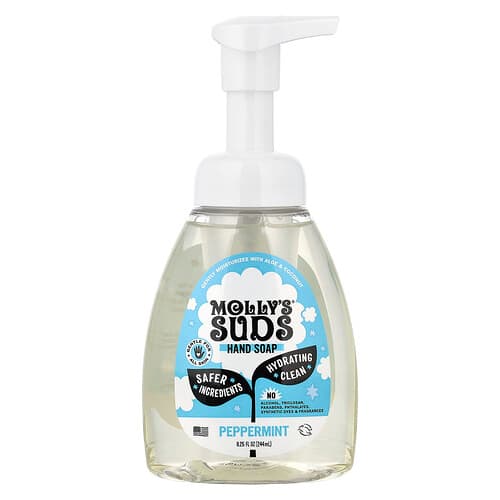 Molly's Suds, Hand Soap, Peppermint, 8.25 fl oz (244 ml)