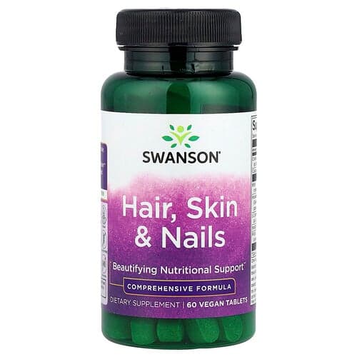 Swanson Vitamins, Hair, Skin & Nails, 60 Vegan Tablets