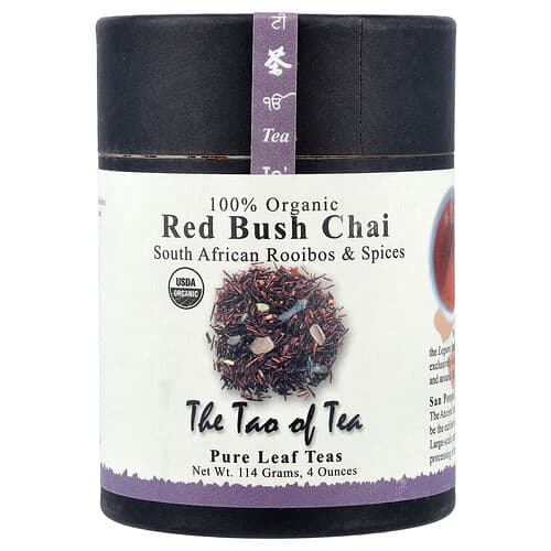 The Tao of Tea, 100% Organic South African Rooibos & Spices, Red Bush Chai, 4 oz (114 g)