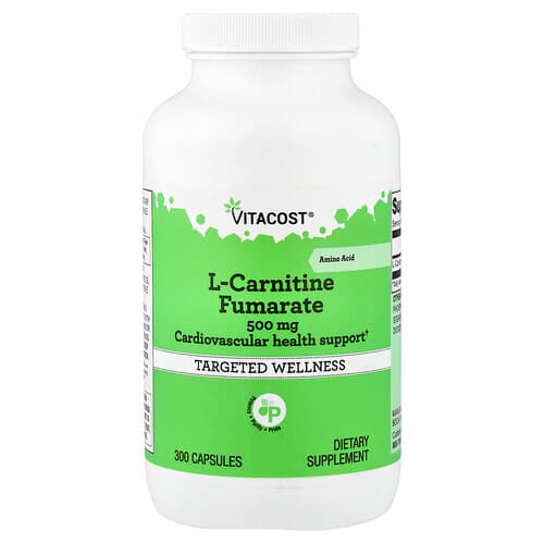 Vitacost, L-Carnitine Fumarate, 500 mg, 300 Capsules