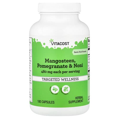 Vitacost, Mangosteen, Pomegranate & Noni, 180 Capsules