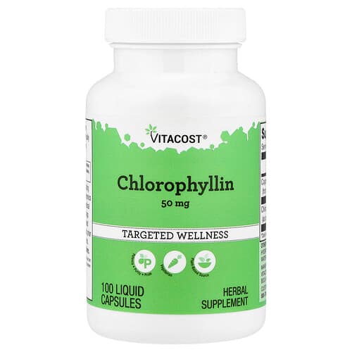 Vitacost, Chlorophyllin, 50 mg, 100 Liquid Capsules