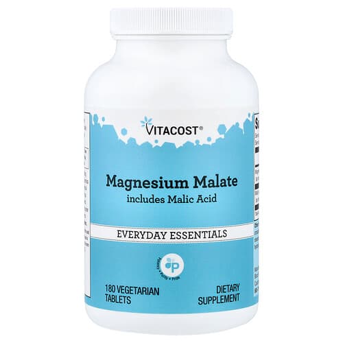 Vitacost, Magnesium Malate Includes Malic Acid, 180 Vegetarian Tablets
