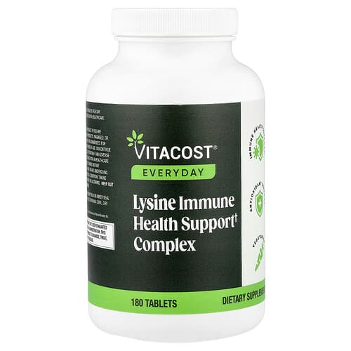 Vitacost, Everyday, Lysine Immune Health Support Complex, 180 Tablets