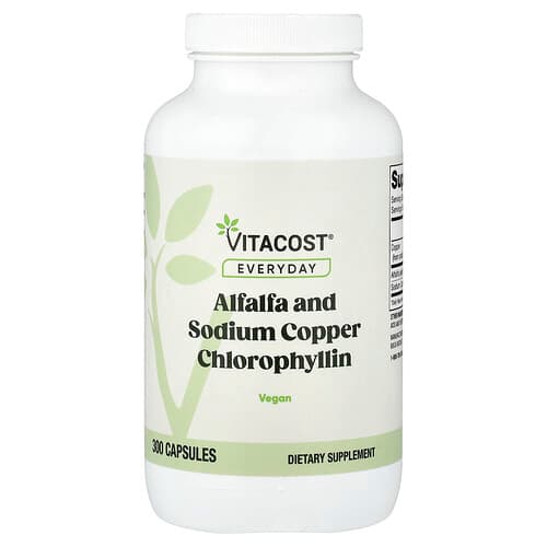 Vitacost, Everyday, Alfalfa and Sodium Copper Chlorophyllin, 300 Capsules