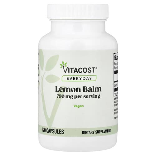 Vitacost, Everyday, Lemon Balm, 120 Capsules (395 mg per Capsule)