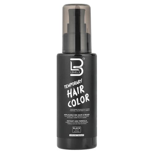 Level 3, Temporary Hair Color, Black, 4.2 fl oz (125 ml)